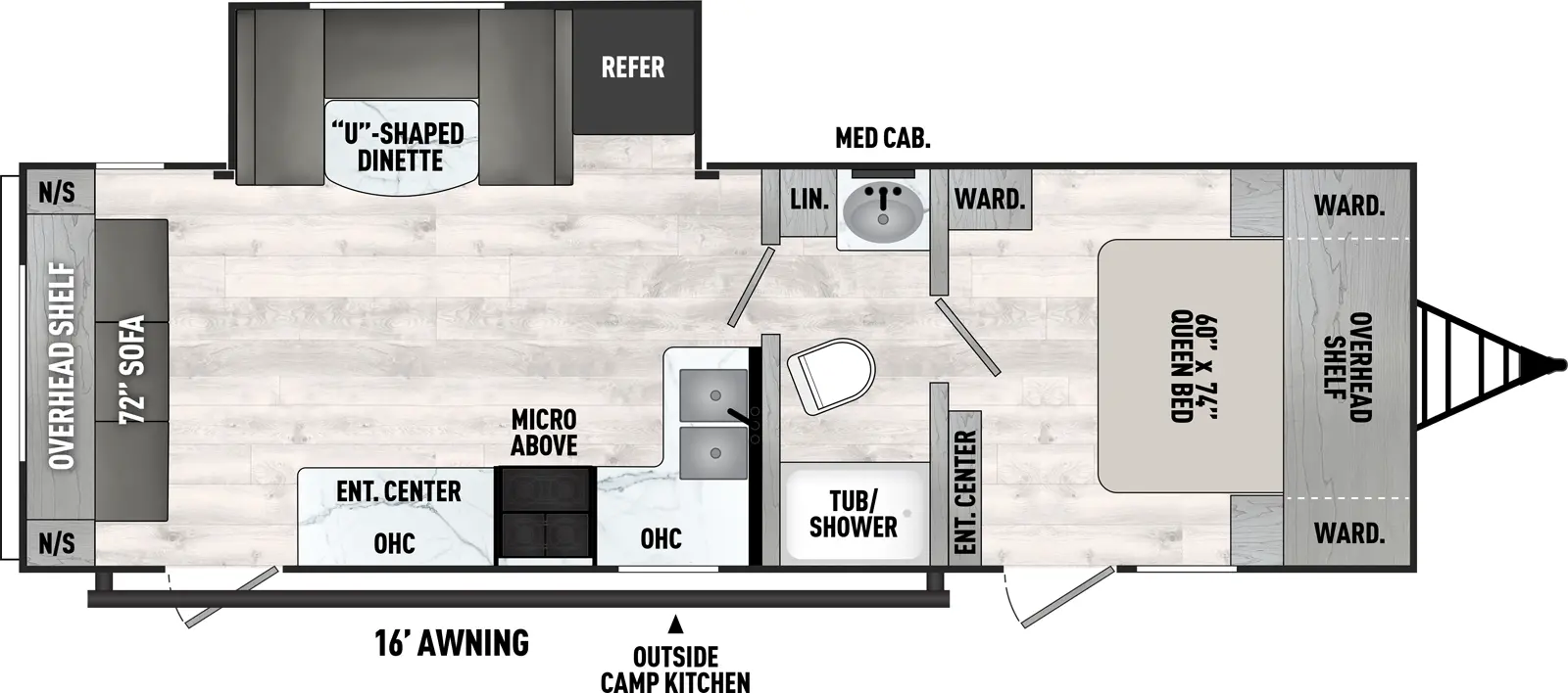 Viking Travel Trailers 272RLS Floorplan